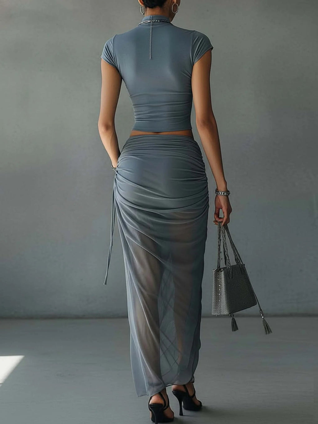 Arianna | Completo top corto e gonna in tulle