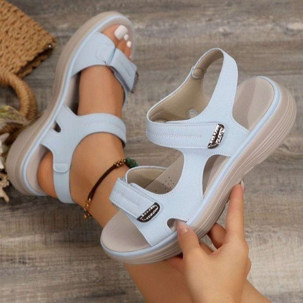 Bianca | Sandali Comfort Regolabili