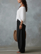 Federica | Completo fluido con spalle scoperte