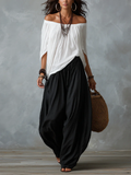 Federica | Completo fluido con spalle scoperte