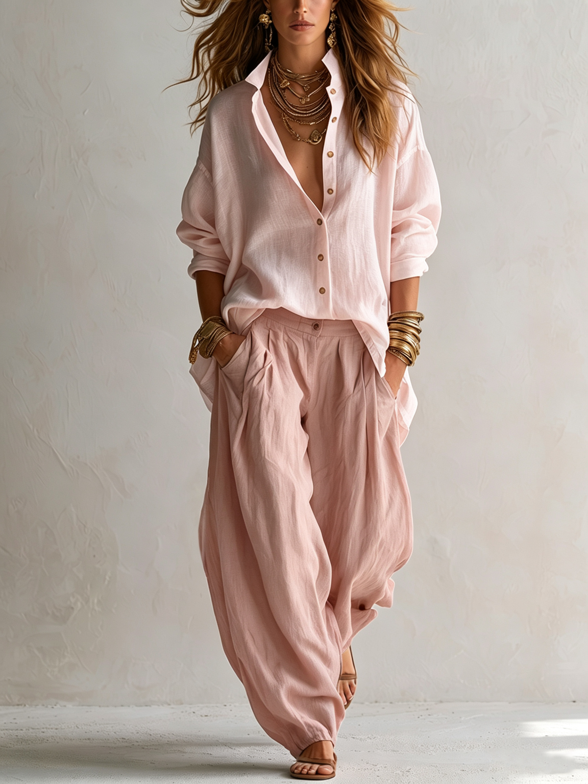 Camilla | Completo camicia oversize e pantalone a palloncino