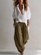 Camilla | Completo camicia oversize e pantalone a palloncino
