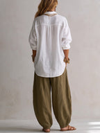 Camilla | Completo camicia oversize e pantalone a palloncino