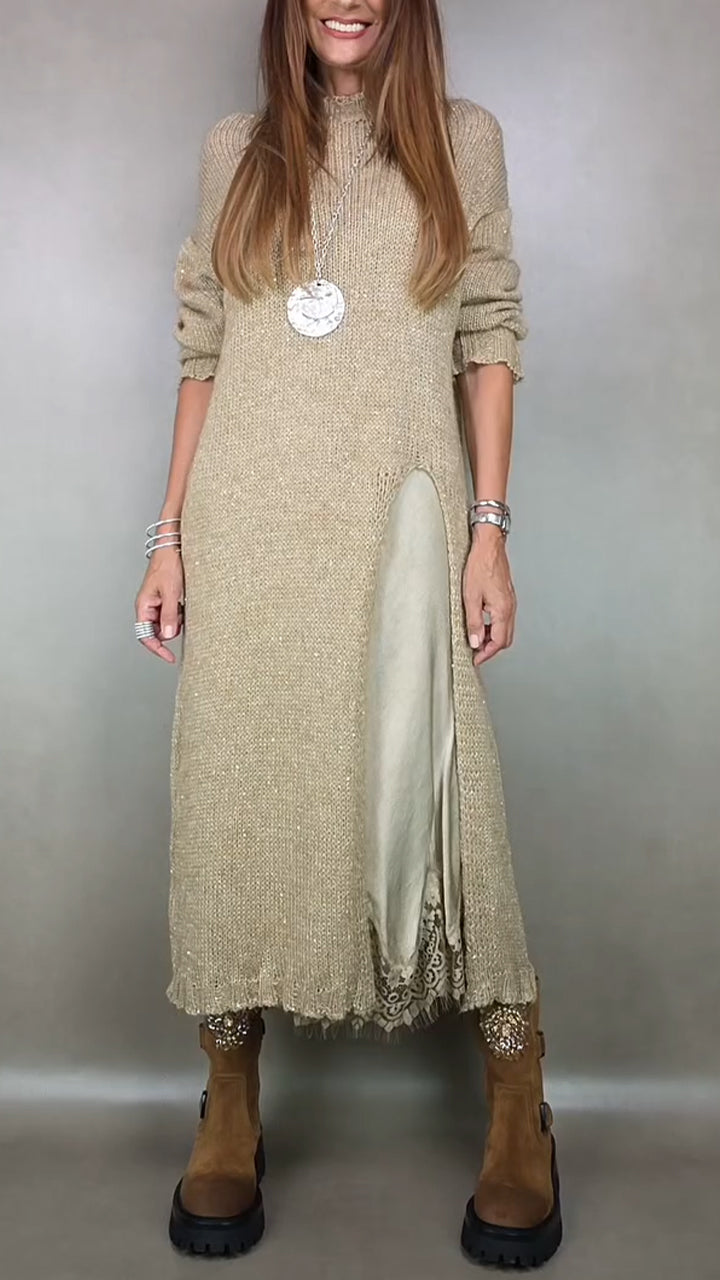 Lucia | Completo elegante maglione lungo e abito